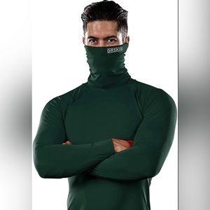 DRSKIN Men XL MASK Turtleneck Compression Shirt Long Sleeve Base layer EUC